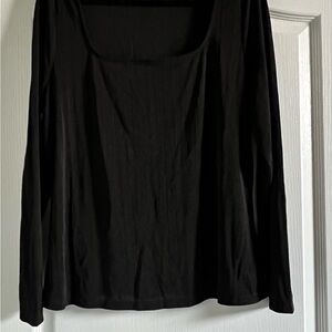 Pre Loved Eloquii Black Squade Neck Long Sleeve Essential Top Plus Size 18/20
